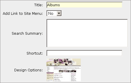 Albums Manager Settings